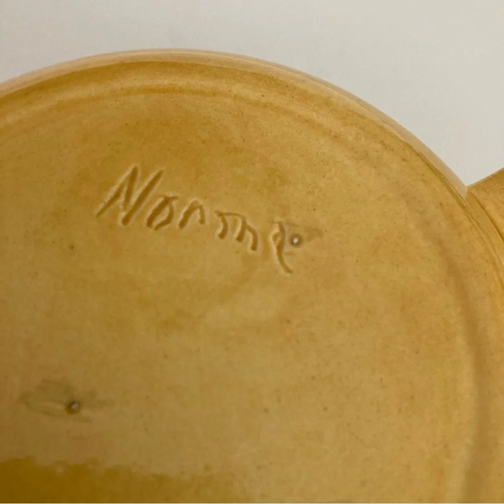 Small Vintage Yellow Ceramic Casserole Crock Trinket Dish